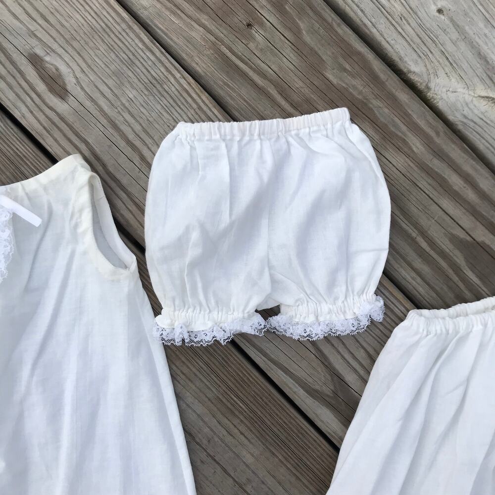 Victorian Handmade Baby Christening 3 piece gown set - Picture 4 of 9